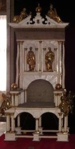 Coronation Throne made of unicorn horn and gold