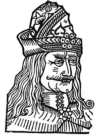 Woodcut of Vlad the Impaler
